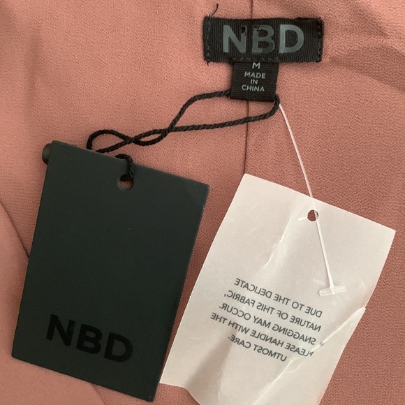 NBD Janet Wrap Long Sleeves Mini Dress in Mauve Size M - Picture 8 of 8